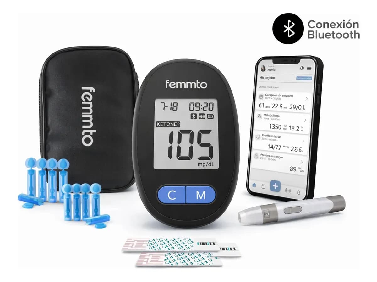 Kit Medidor De Glucosa Femmto Glicia Connect